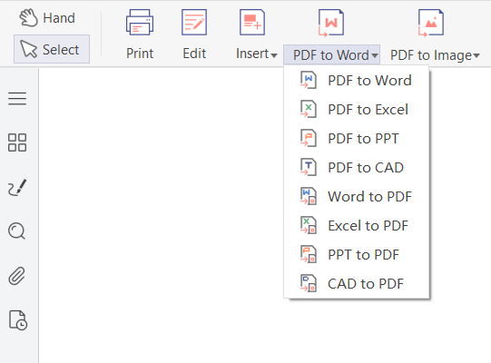 Opening the PDF in PDF Agile and selecting the Export to Word option